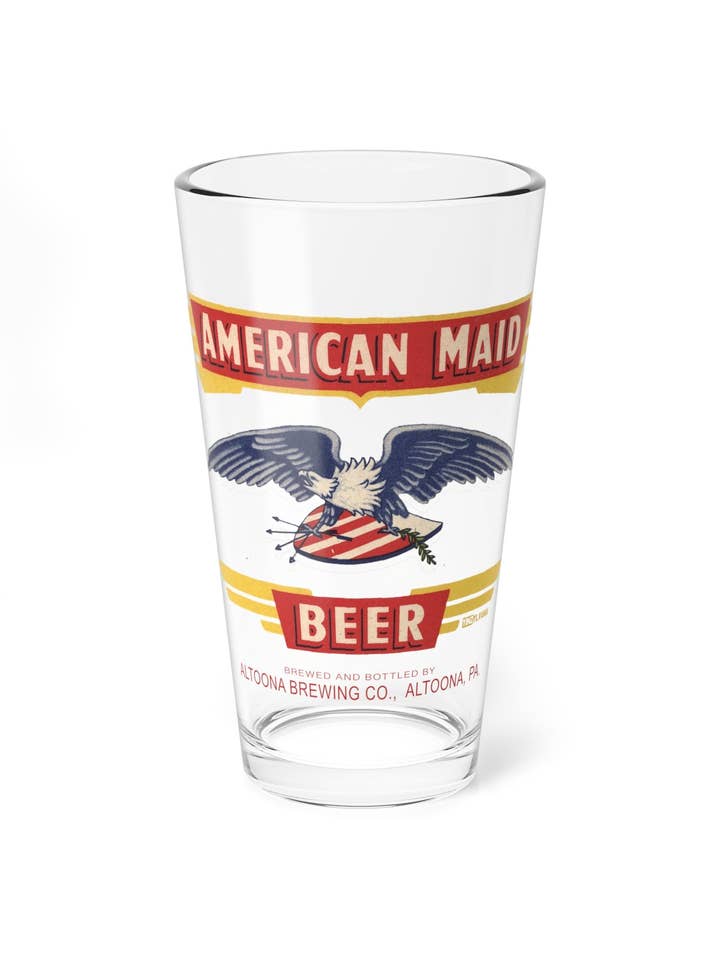 American Maid Beer - Altoona, PA - Pint Glass, 16oz for wholesale by Yinzylvania