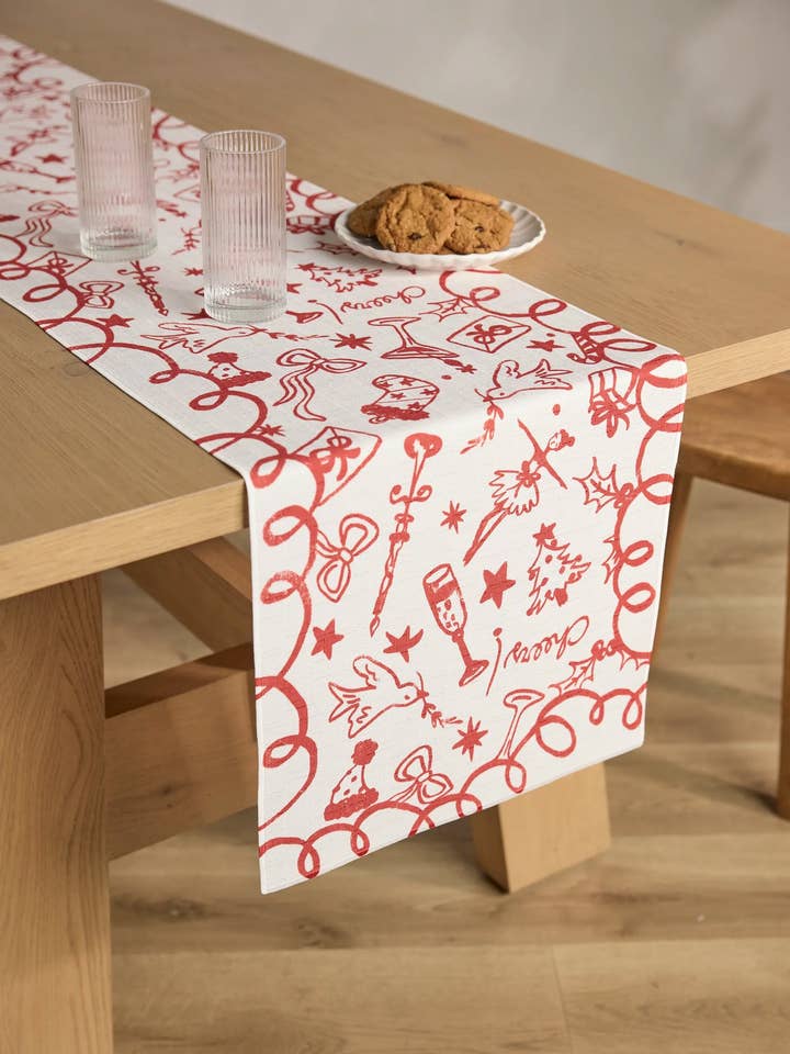 Doodles for Holiday Table Runner for wholesale by Geometry