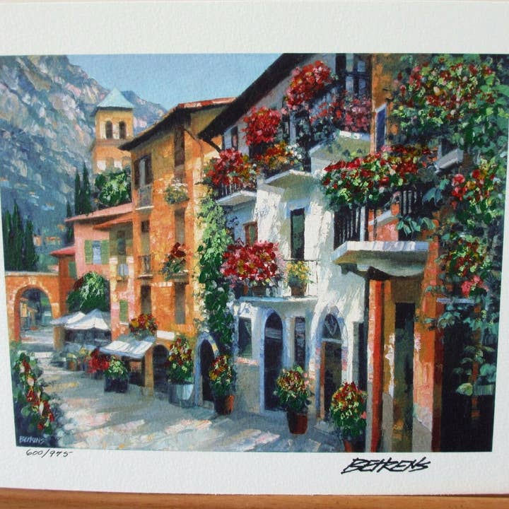 Howard Behrens Village Hideaway Hand Embellished European for wholesale by Deluxe Fine Art