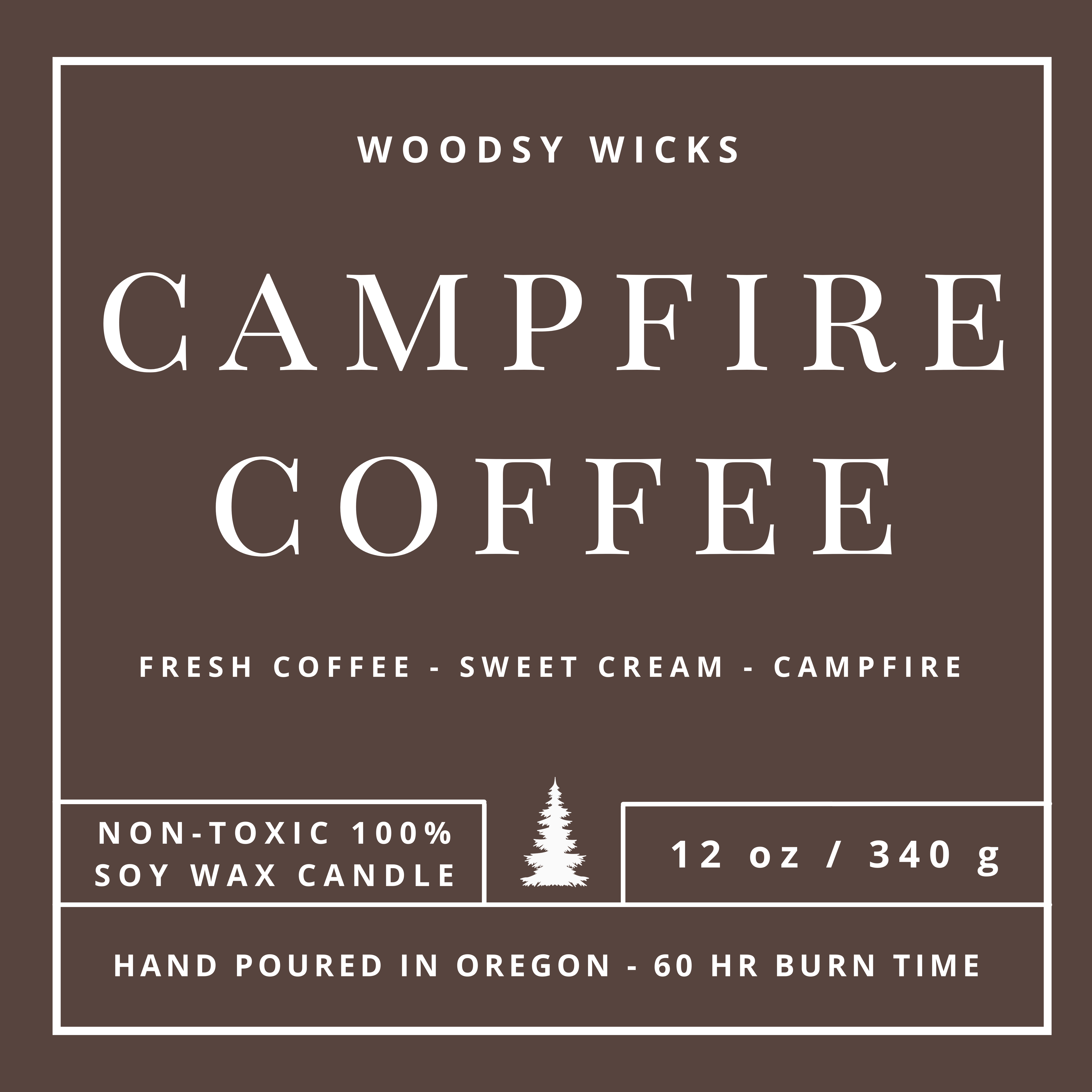 Woodsy Wicks - Wholesale Jar/Filled Candle - Campfire Coffee Candle - 100% Soy Wax - Nontoxic 3