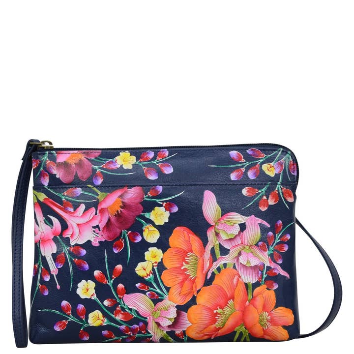 Drei-in-Eins-Clutch aus handbemaltem Leder - 667 für den Großhandel von Anuschka | Vanya Lara (USA)