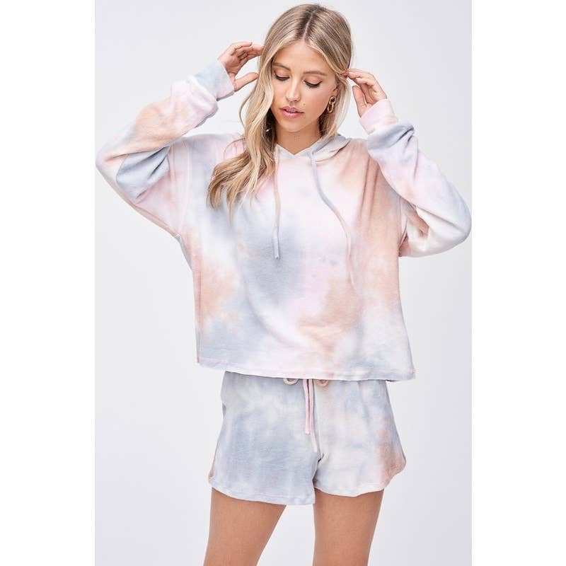 Phil Love - Wholesale Lounge Set - Women's - Tie dye hoodie pajamas lounge wear set10
