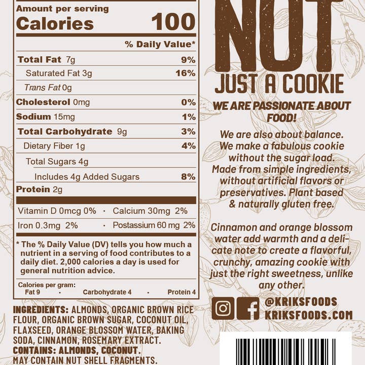 Nut Just a Cookie - Wholesale Cookie - Nut Just A Cookie Cinnamon Orange Blossom 1.5oz1