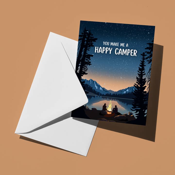 Biglietto d'auguri «Tu Make Me a Happy Camper per la vendita all'ingrosso da parte di Hi From Studio