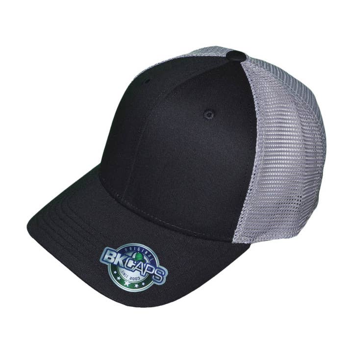 Buck Wholesale - Wholesale Trucker hat – Unisex - Blank Trucker Hats - 6 Panel Cotton Mid Profile Two-Tone
