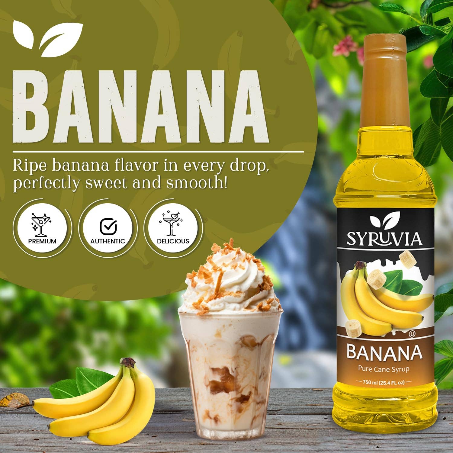 Syruvia - Wholesale Flavored Syrup - Banana Syrup1
