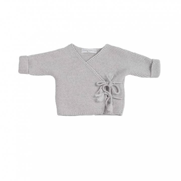 Cardigan Marcelline cinza por atacado de Mamy Factory