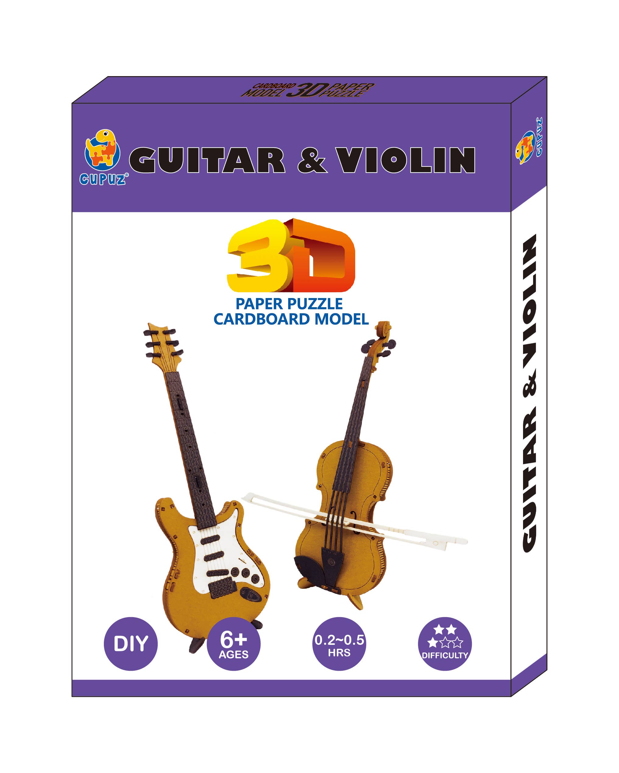 Go on make me – Engroshandel DIY-hobbysæt – Guitar & Violin 3 papirkort sæt0