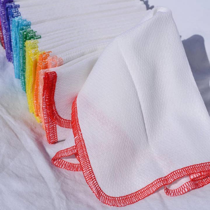 Ginas Soft Cloth Shop - Wholesale Dishcloth - White Birdseye - 11x12 Paperless Unpaper Towels 1 Ply