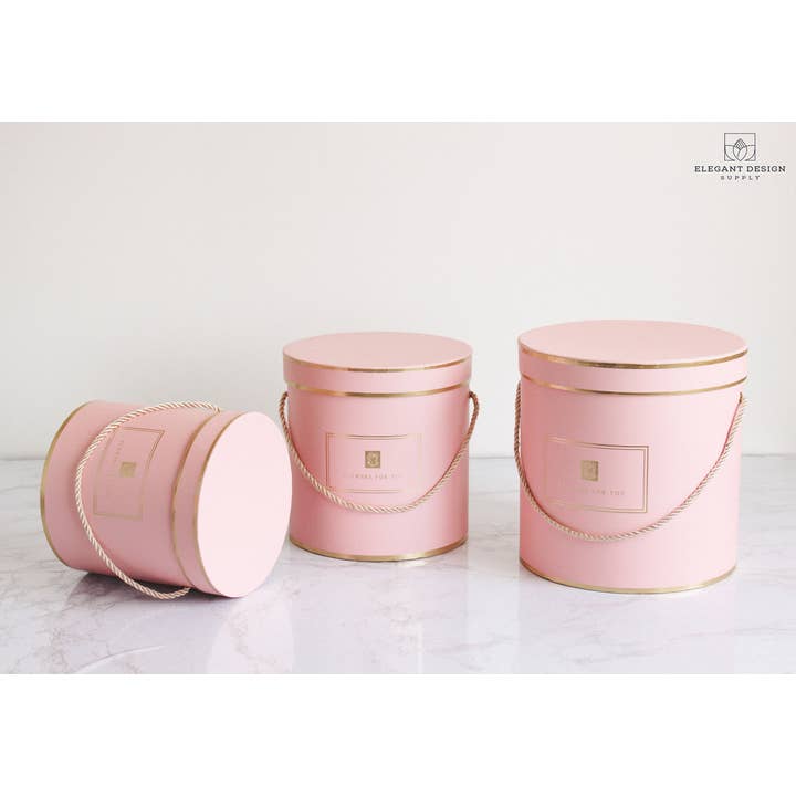 Elegant Design Supply - Wholesale Gift Box - Round "Flowers for you" Hat Flower Box