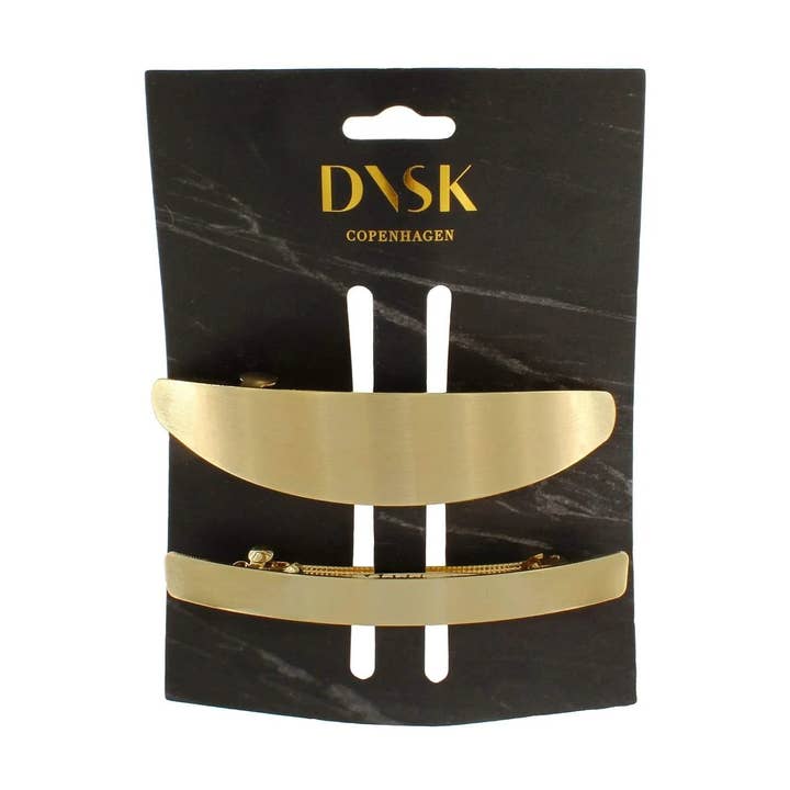 Dansk Copenhagen - Wholesale Hair Clip - Women's - Theia Hair Clip Gold Plating, 2 On Card0
