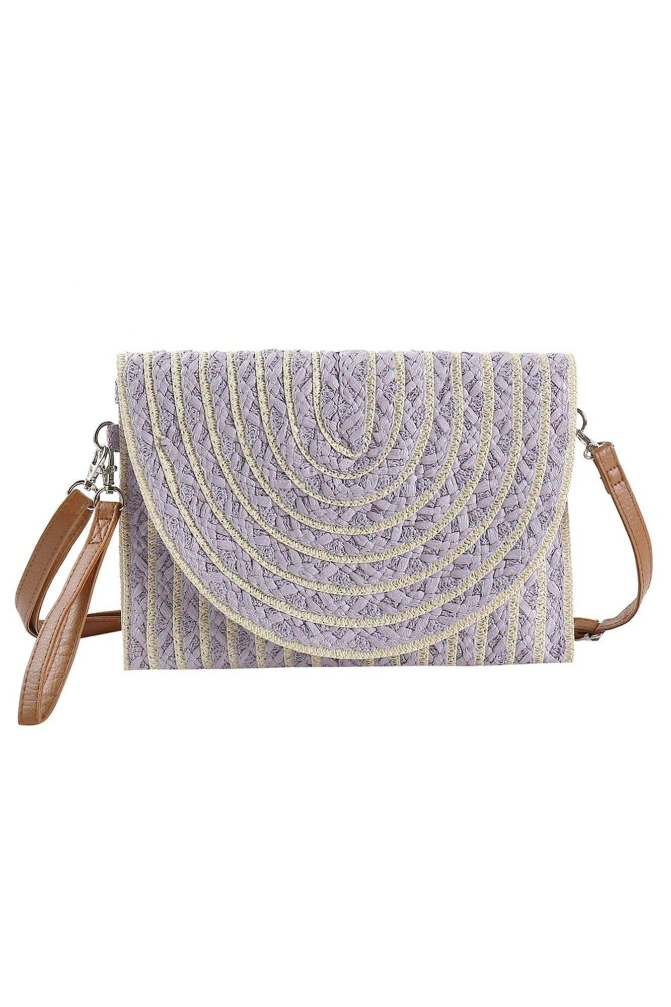 MiMi Wholesale - Wholesale Crossbody Bag - Women's - MB0215 Georgia Striped Straw Crossbody/Clutch4