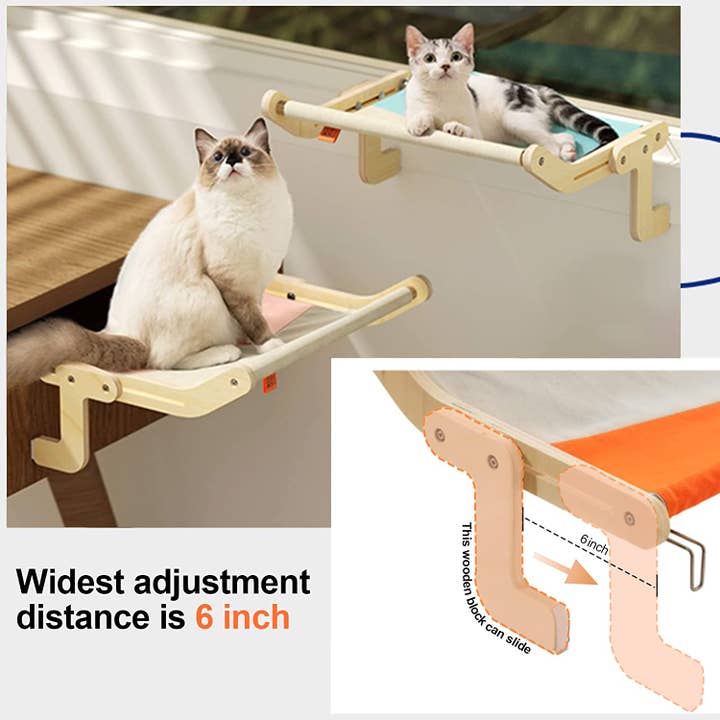 Robud & Mewoofun Official Store - Wholesale Pet Bed - Cat/Dog - Mewoofun Cat Pet Window Wooden Component Bed Hanging Cotton2