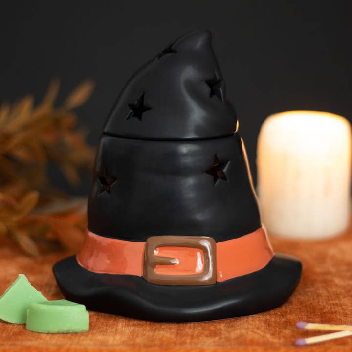 Something Different Wholesale – Großhandel Öl-Wärmer – Ölbrenner in Form eines Halloween-Hexenhuts0