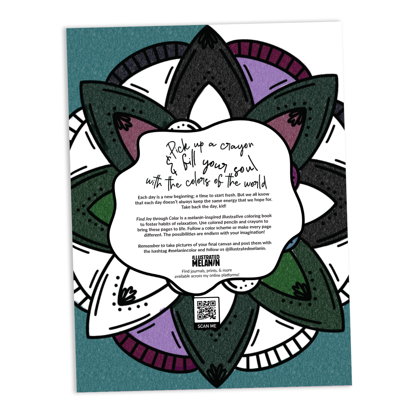 Illustrated Melanin - Wholesale Coloring Book - Kids & Baby - Find Joy Through Color: Affirmations for Kids6