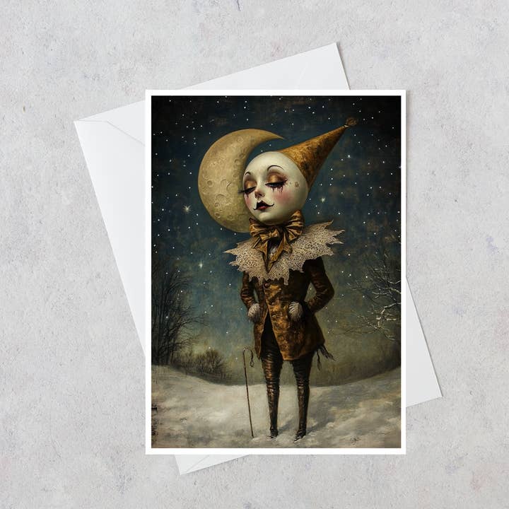 A Starry Night’s Dream Blank Card 204RD for wholesale by Salty Alyce