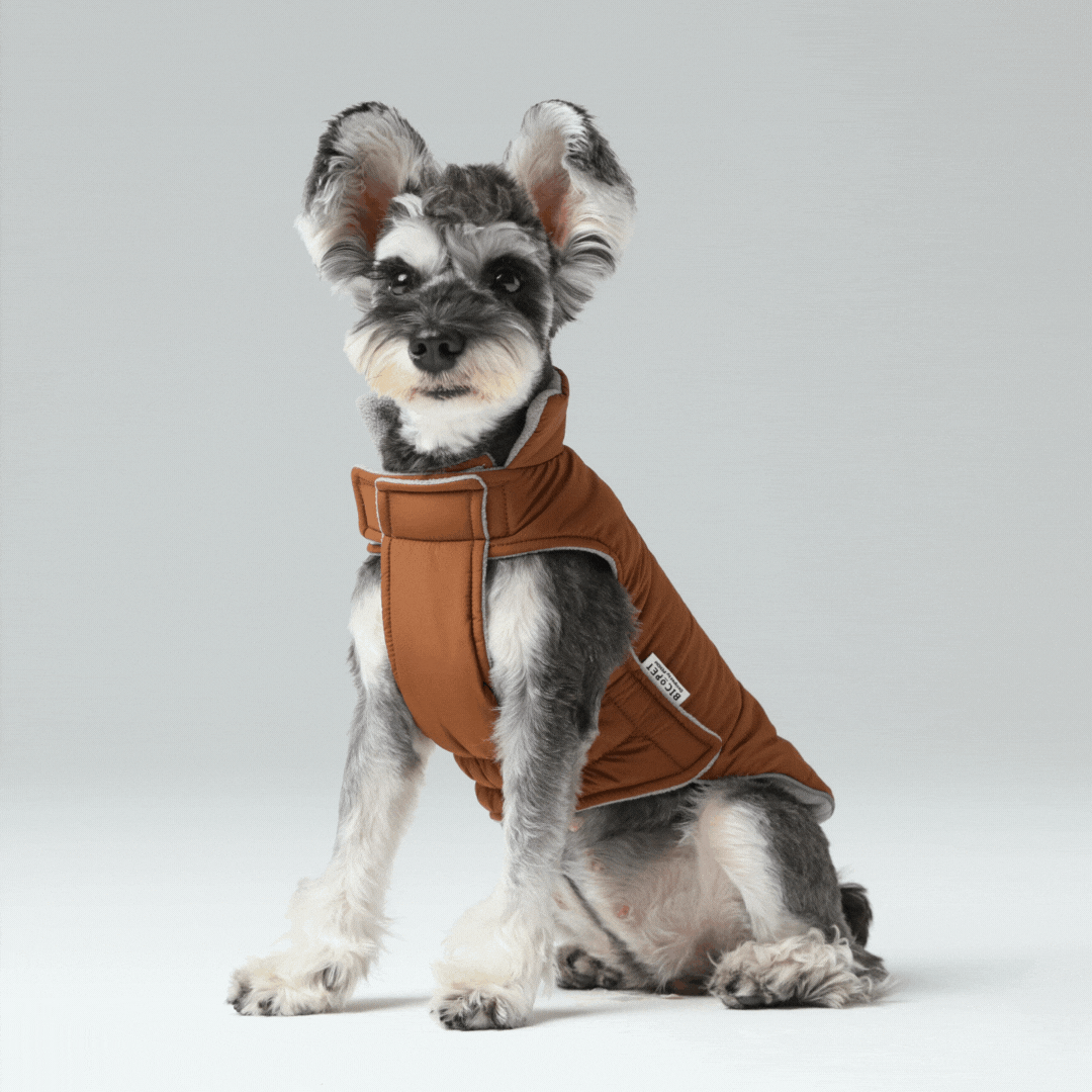 PEHOM - Wholesale Pet Vest - Dog - Reversible Dog Vest Jacket - Orange Grey1