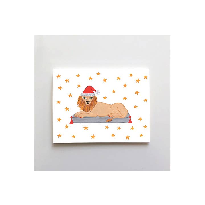 Carte de vœux Nuit étoilée le Lion pour la vente par willa heart