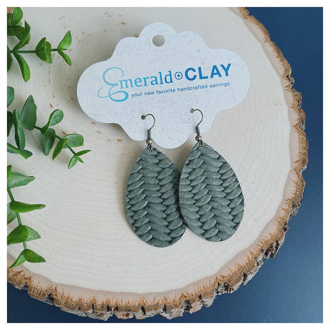 Fishtail Leather Teardrops for wholesale by Emerald and Clay