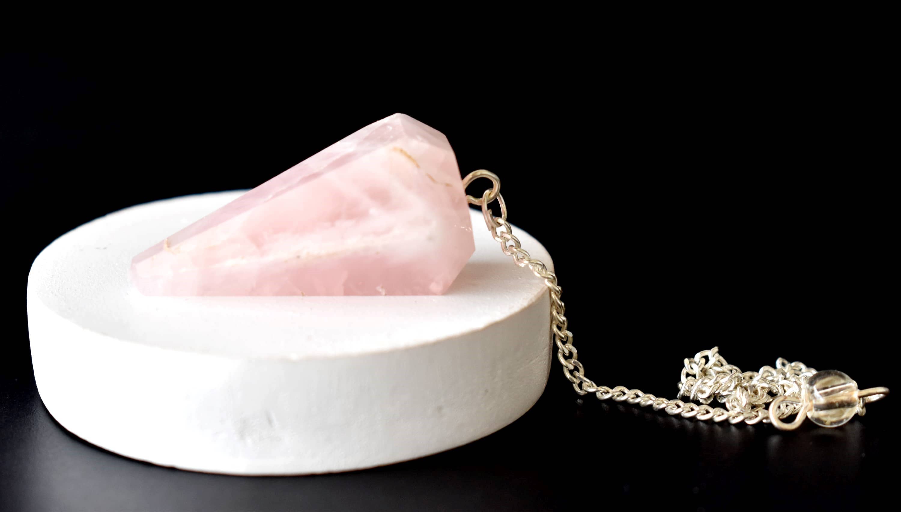 Soothing Crystals - Wholesale Spiritual Stone/Crystal - Dowsing Pendulum | Rose Quartz | Faceted Crystal Pendulum1