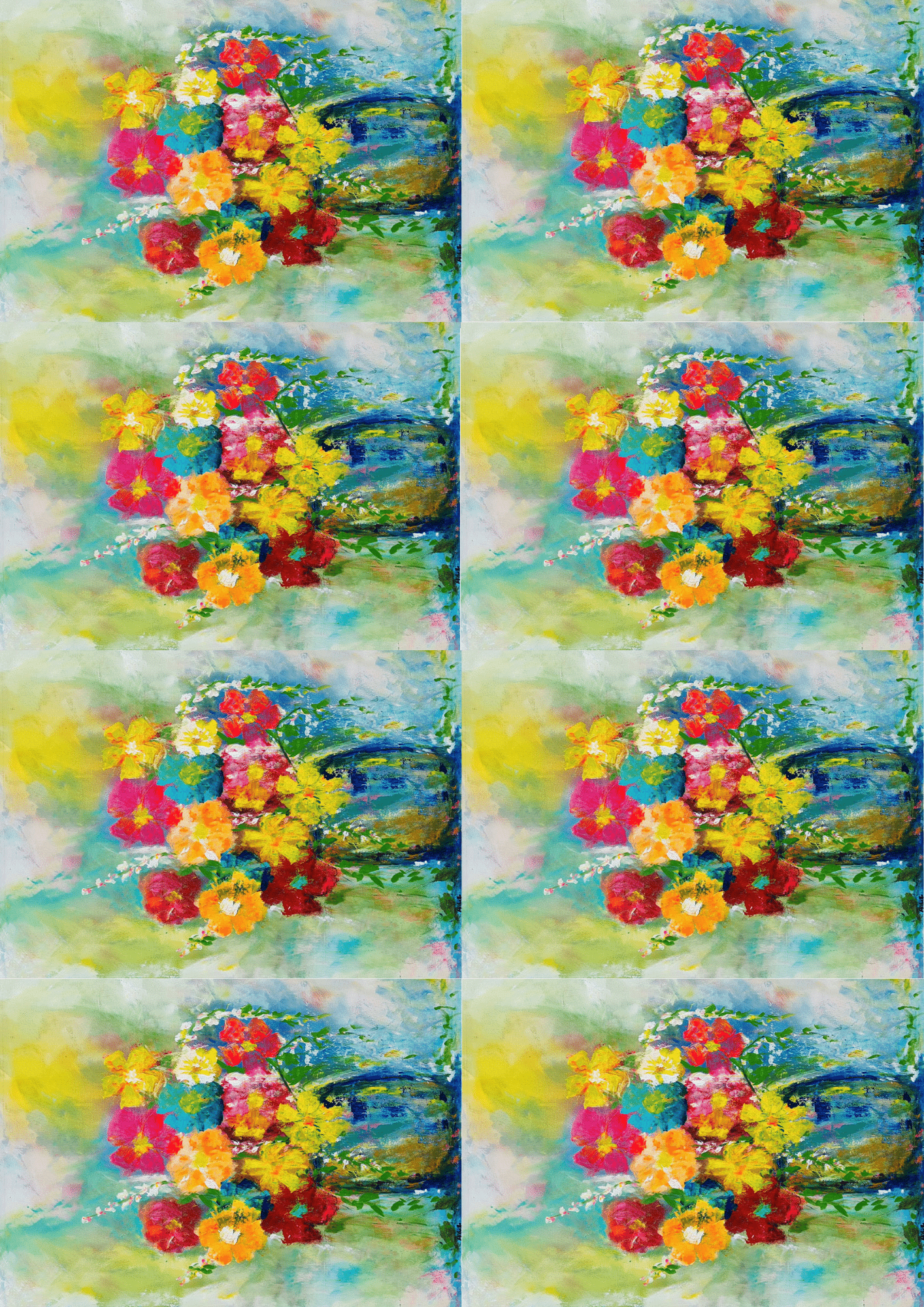 Mint by Michelle - Wholesale Craft Supplies - Workshop Pack - Karen's Technicolour Bouquet - Mint Decoupage Paper1