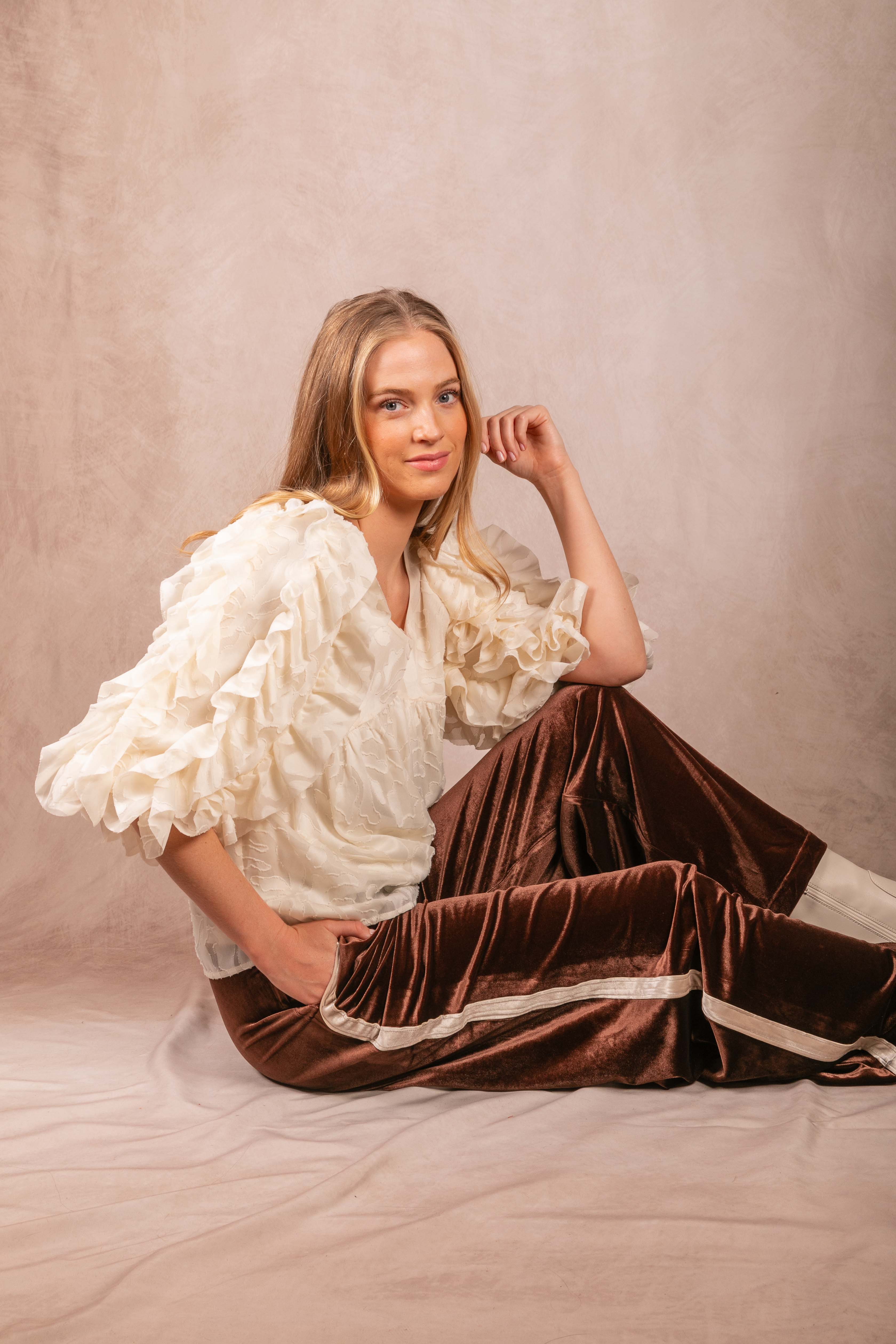 Before You Collection - Wholesale Pants - Women's - Velvet Contrast Side Stripe Wide Leg Pants10