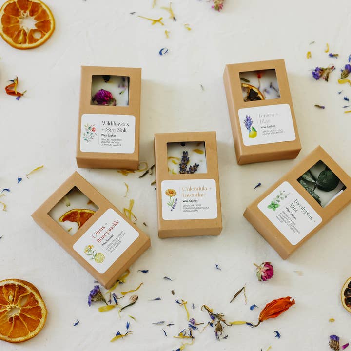 Florissant Collective - Wholesale Sachet - Citrus + Honeysuckle Wax Sachet10
