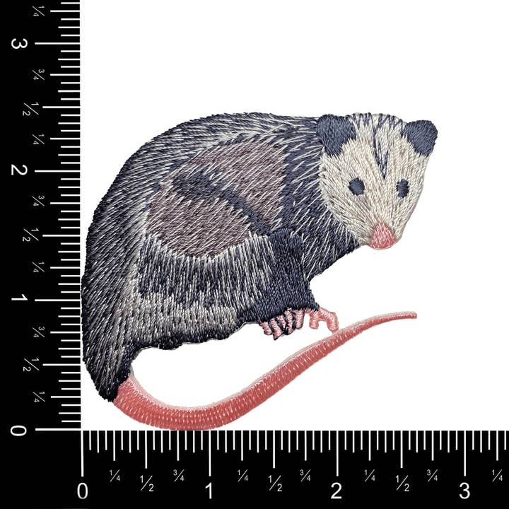 Wholesale Applique - Wholesale Patch - Opossum - North American Marsupial - Embroidered Iron on Patch1