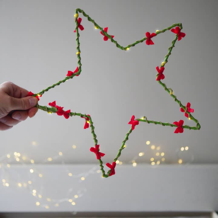 Lazo de Terciopelo Estrella de Luz - Adorno de Navidad para venta al por mayor de Melanie Porter