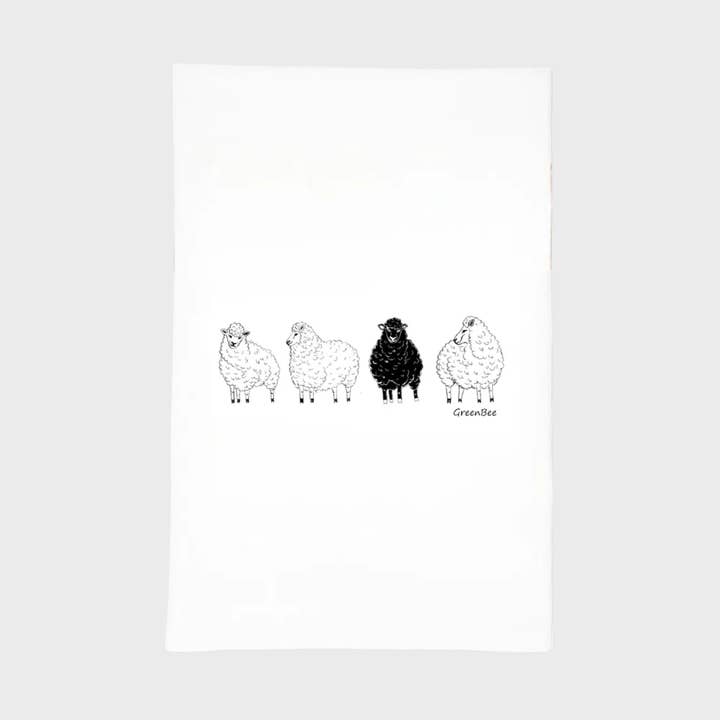 Black Sheep Dish Towel | Tea Towels | Funny Kitchen Towels for wholesale by Green Bee Tea Towels