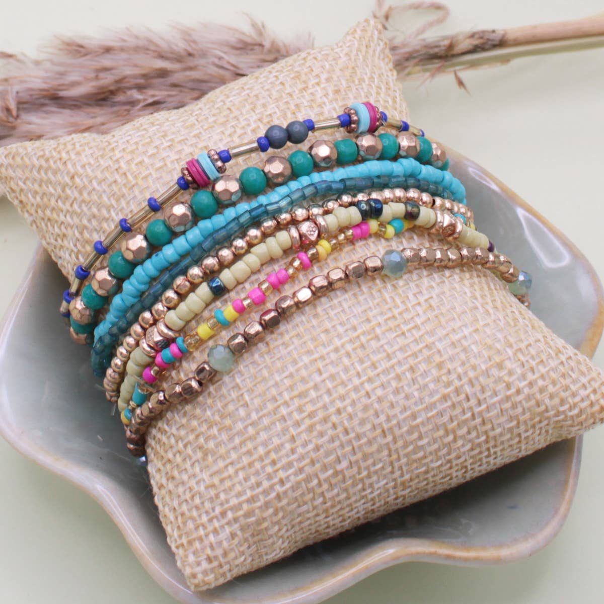 ZAD - Wholesale Beaded Bracelet - Summer Splash Bead Stretch Bracelet Set3