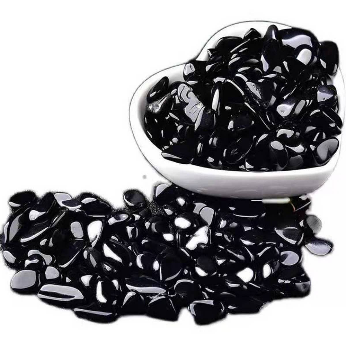 Black Natural Obsidian Chips for DIY Jewelry_CWMM8130 for wholesale on Faire4