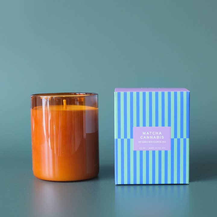 BOTANICA - Wholesale Jar/Filled Candle - Matcha + Cannabys Essentials Candle | 8 oz.