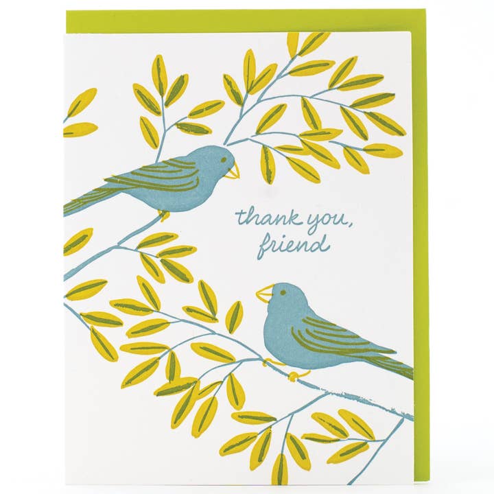 Carte de remerciement Little Birds pour la vente par Smudge Ink