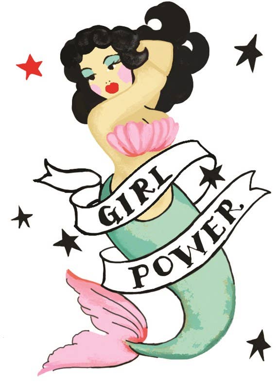 Sooshichacha - Wholesale Verjaardagskaartje - Tattoo verjaardagskaart - Girl Power Mermaids2