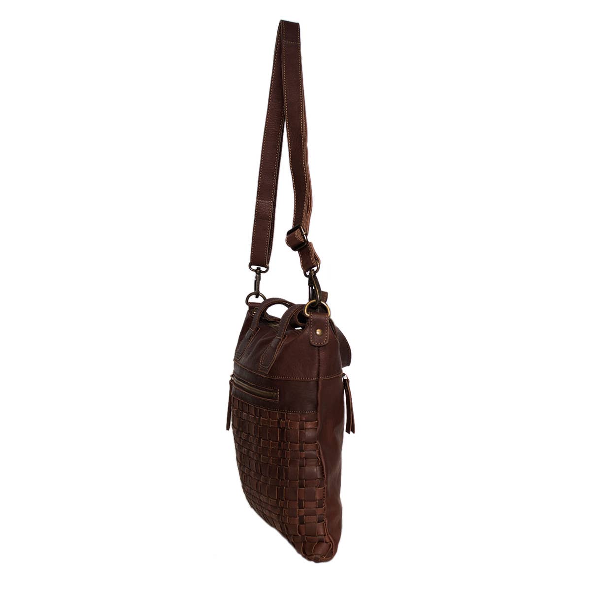 Arrigo - Wholesale Shoulder Bag - Women's - Braided Leather Leather Bag with a Short and a Long Handle14