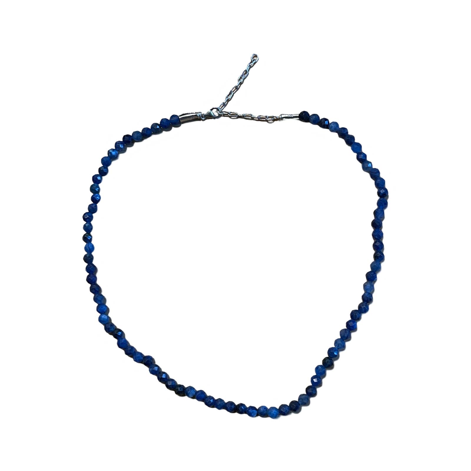 Three jax - Wholesale Beaded/pearl necklace - Blue Kyanite Faceted Gemstone Necklace 925