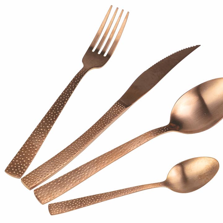 STONE POSATE 24PZ COPPER OPACO per la vendita all'ingrosso da parte di VdE Tivoli 1996