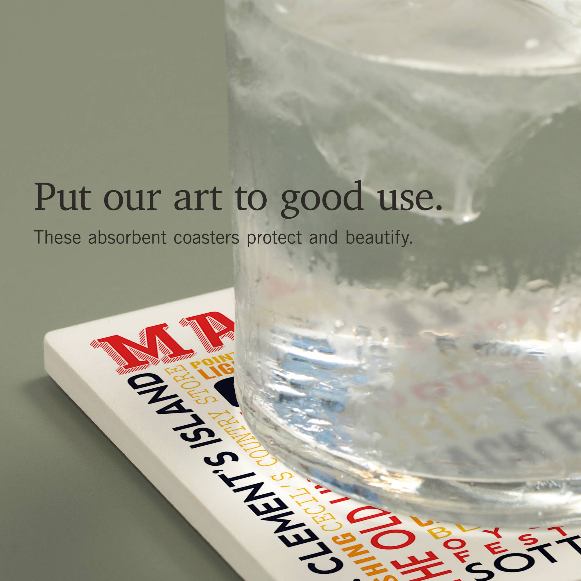 Lantern Press - Wholesale Coasters - CERAMIC COASTER Maryland, Typography & Crab3