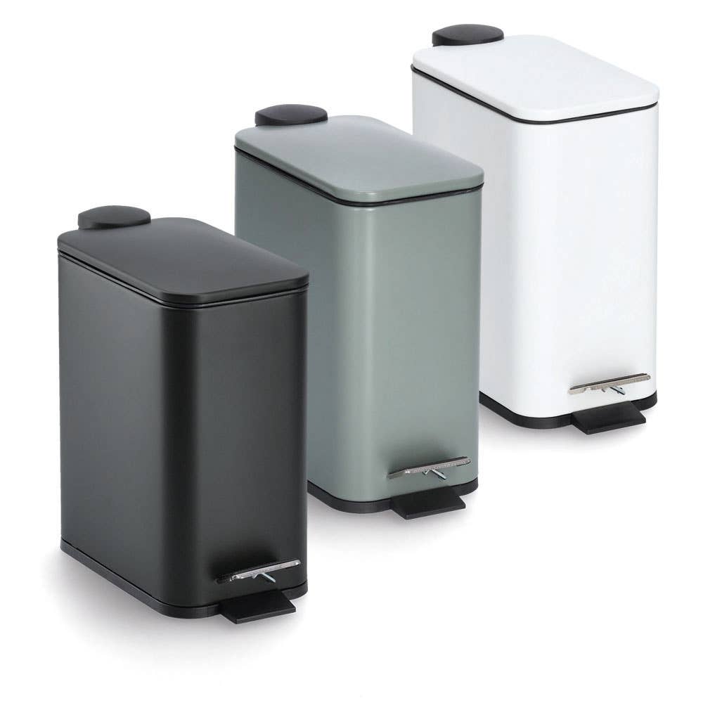 Zeller Present - Wholesale Bathroom Trashcan - Pedal Bin M. Soft Close, 5 Ltr, Metal/Plastic1