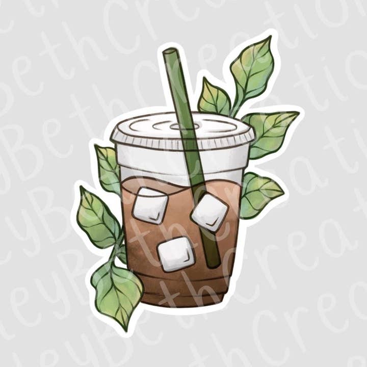 Coffee Sticker | Botanical Sticker for wholesale by CarleyBethCreations