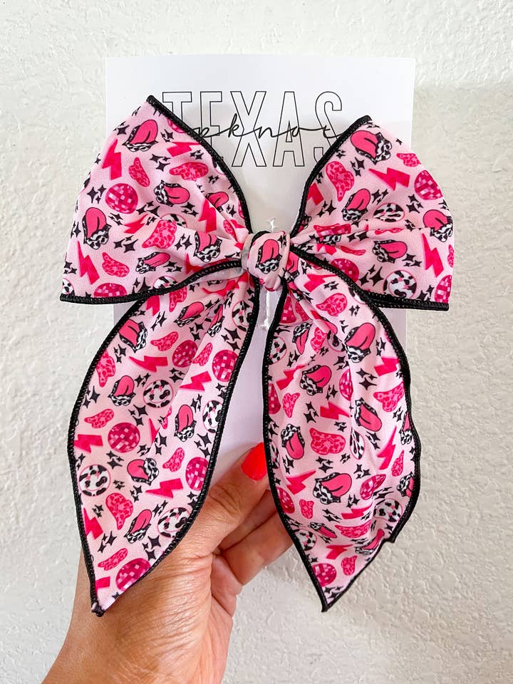 XL space cowgirl single bow for wholesale by Texas Top Knots