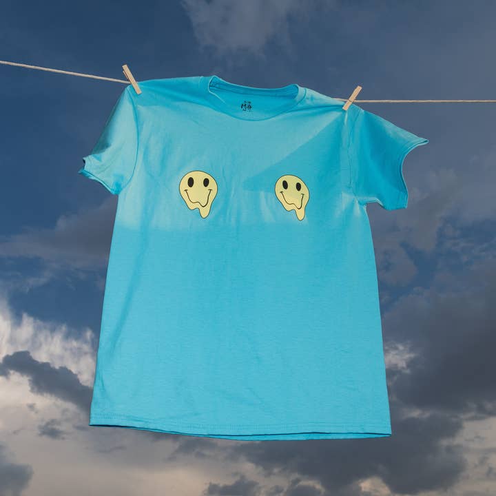 The Little Milk Bar - Wholesale Screen printed t-shirt – Women′s - Milk Maker Alumni Smiley Tee7