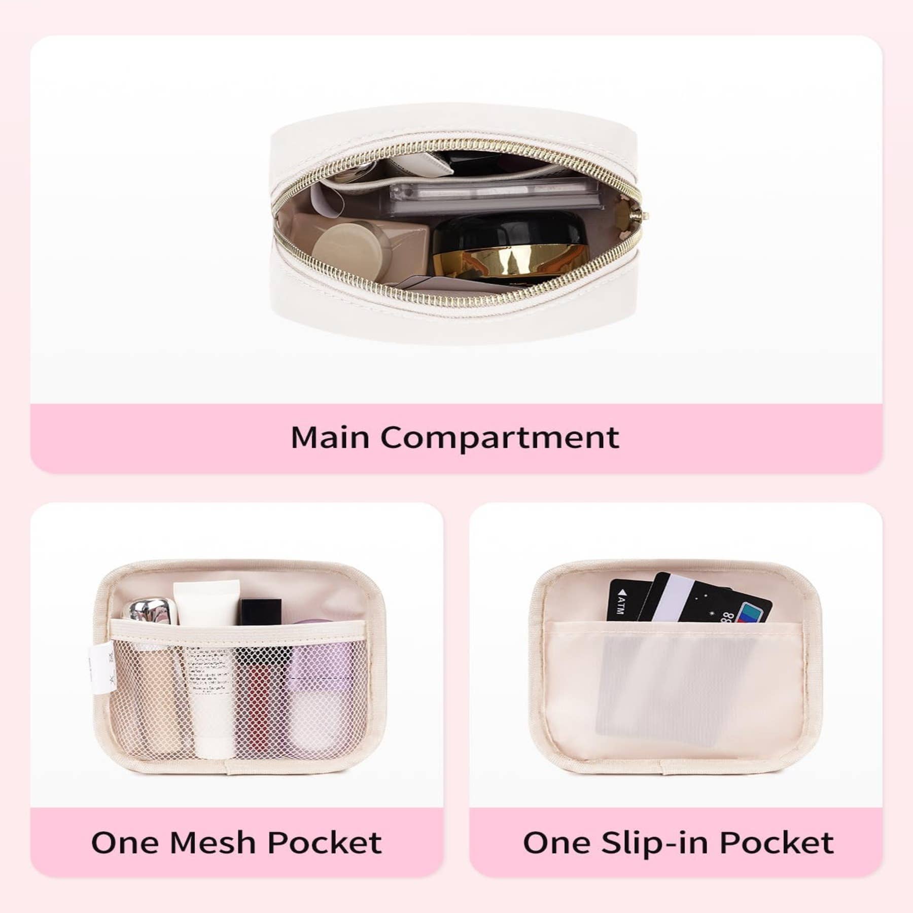 wandf – Großhandel Schmink-/Kosmetiktasche – Personalisierte Monogramm-Tasche Mini Initialen Schminktasche2