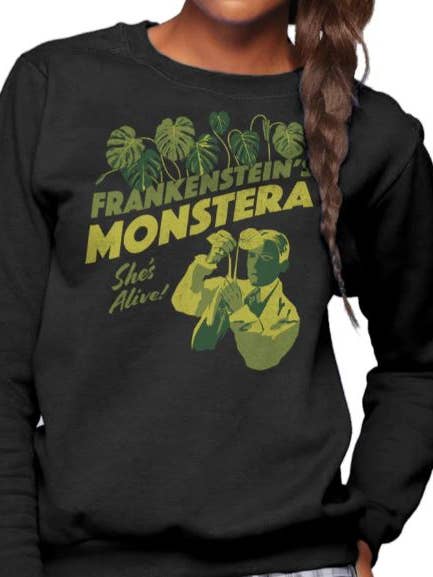 Frankenstein's Monstera Unisex Sweatshirt for wholesale by Boredwalk