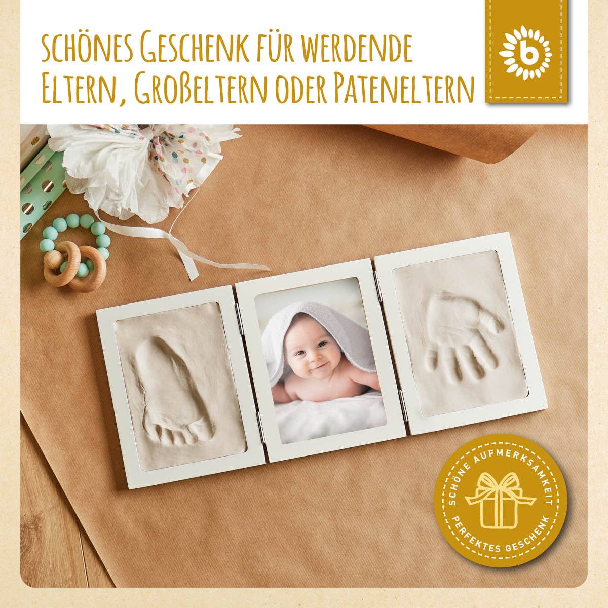 Bieco Spielwaren – wholesale Hand & footprint kit – Child & baby – Imprint set with picture frame6