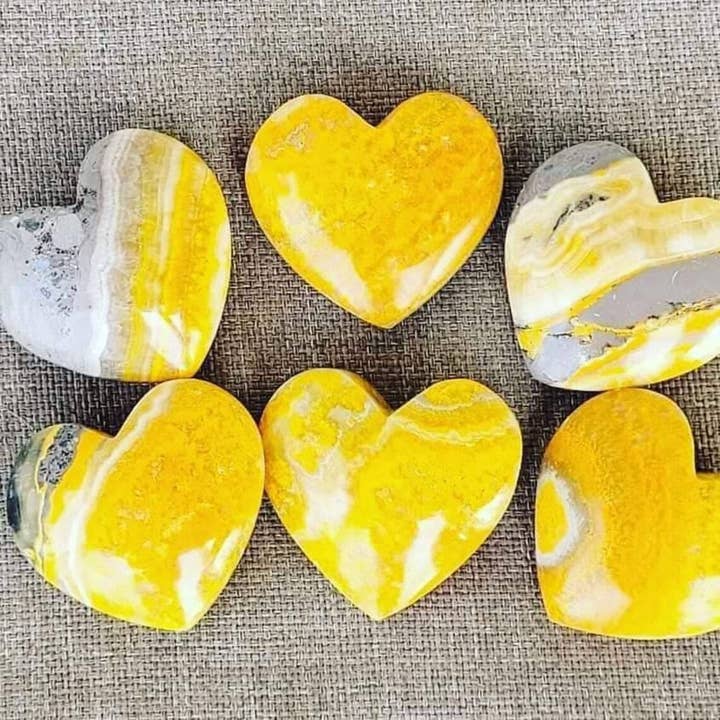 ZARDENIA - Wholesale Spiritual Stone/Crystal - Bumblebee Jasper Heart Stone