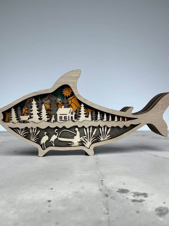 Pesce di Cabina per la vendita all'ingrosso da parte di The Wilusz Way Wood Designs