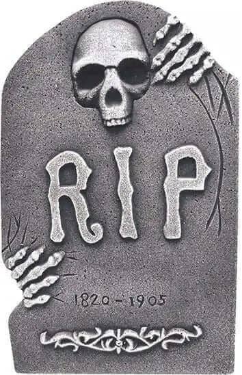 Party Expo, LLC - Wholesale Outdoor Sign - 19" Decorative RIP Tombstone with Stand (1ct)1