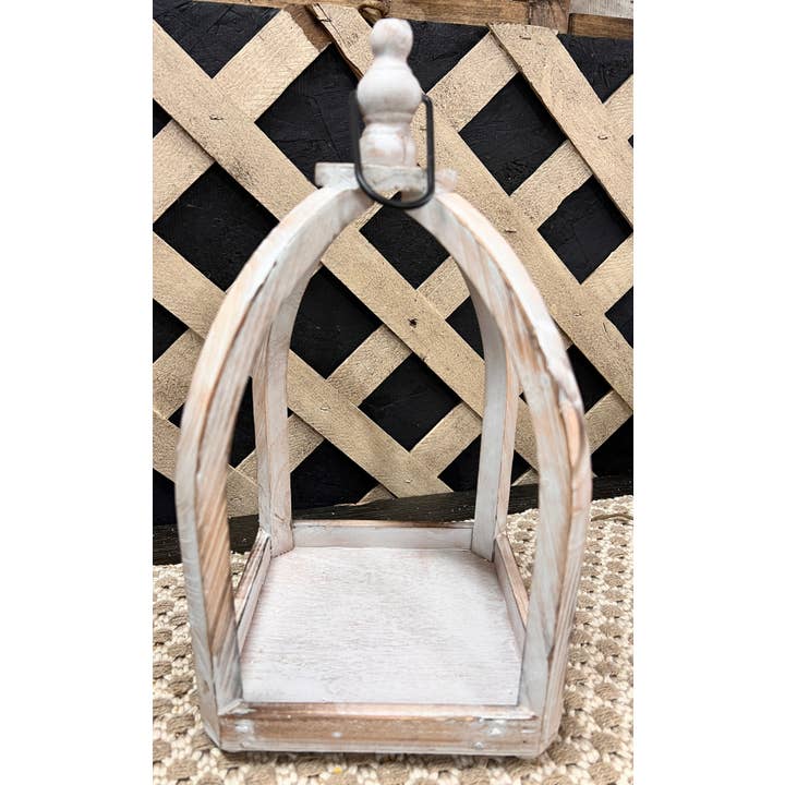 Wholesale Home Decor - Wholesale Lantern - Small Wooden Lantern 13in